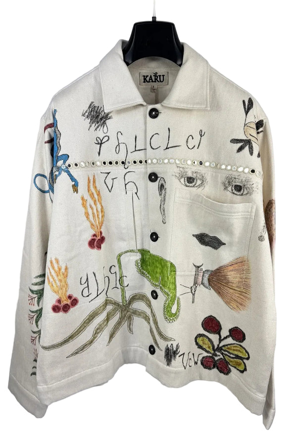 Kartik Research x Small Studios Embellished Printed Denim Jacket, photo 1