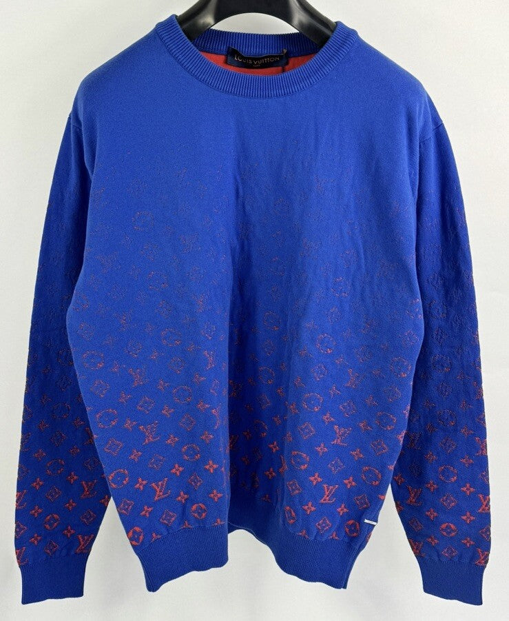 Louis Vuitton Monogram Electric Blue Gradient Crewneck Sweater, photo 2
