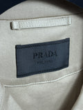 Prada Brown Beige Gabardine Work Jacket، الصورة 4