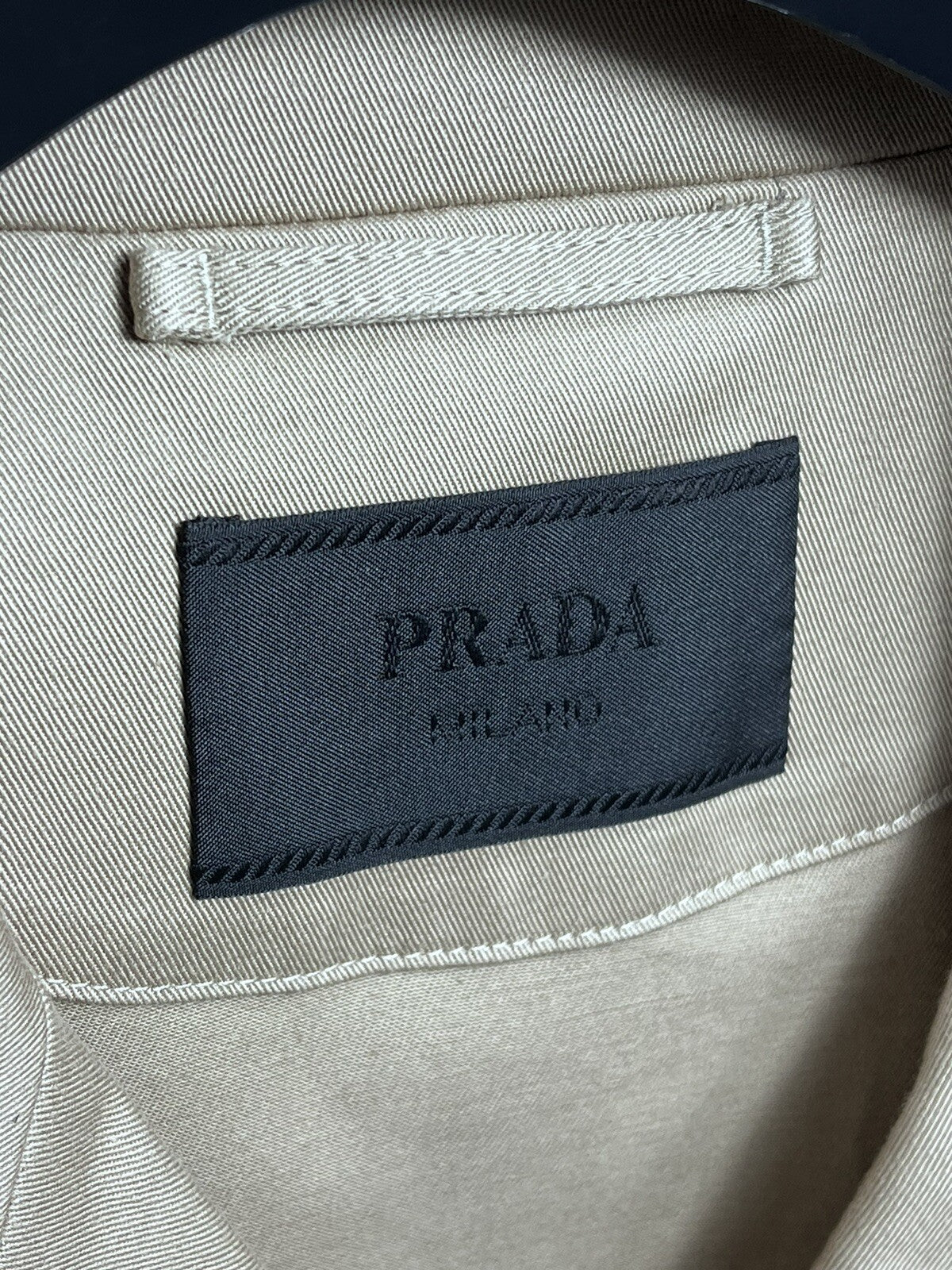 Prada Brown Beige Gabardine Work Jacket, photo 4