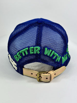 Better With Age Blueprint Brain Embroidered Trucker Cap، الصورة 5
