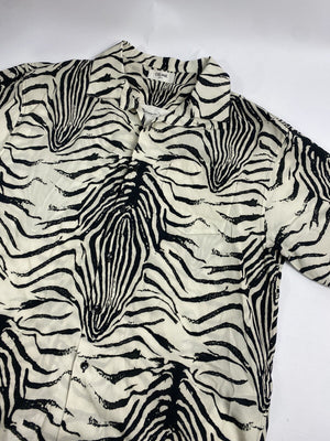 Celine Loose Hawaiian Shirt In Viscose With Zebra Print, photo 4