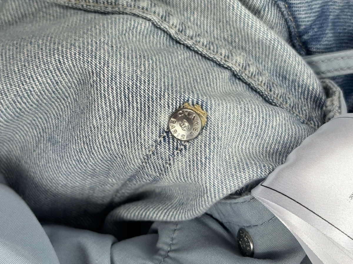 Chanel Logo Print Denim Jeans, photo 6