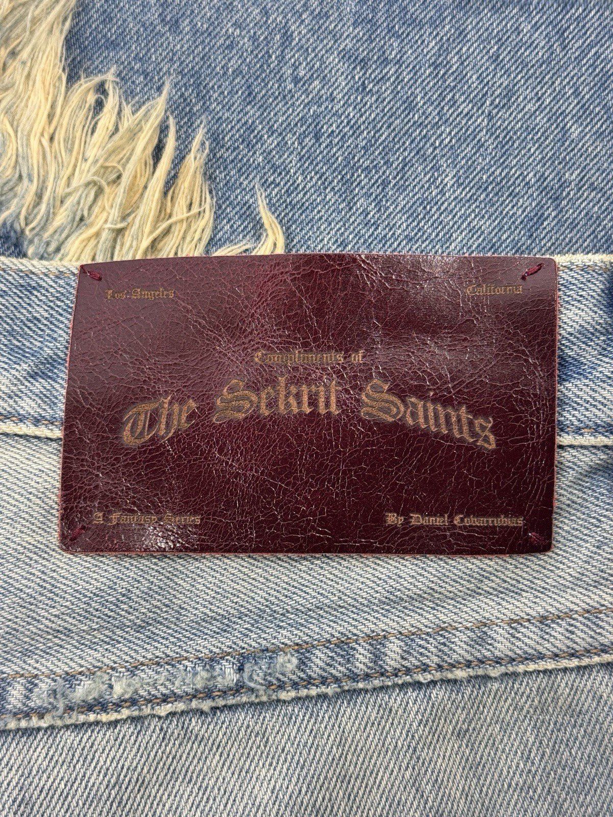 The Sekrit Saint Chopped Distressed Denim Shorts, photo 5