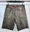 Supreme Baggy Lizard Print Leather Shorts، الصورة 2