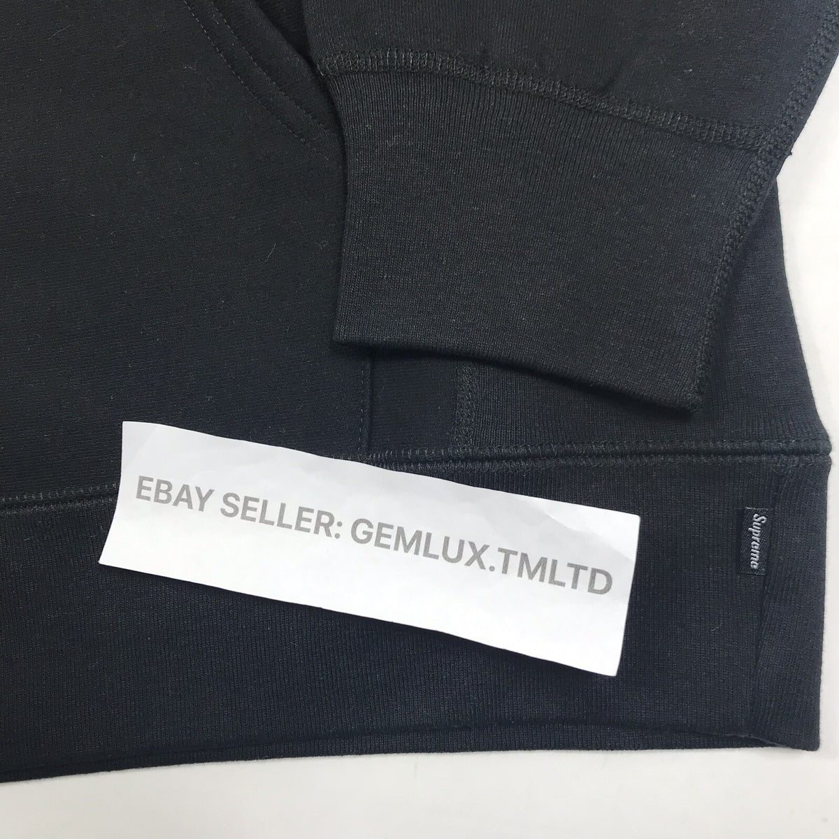 Supreme x Comme Des Garcons CDG Box Logo Print Black Hoodie, photo 6