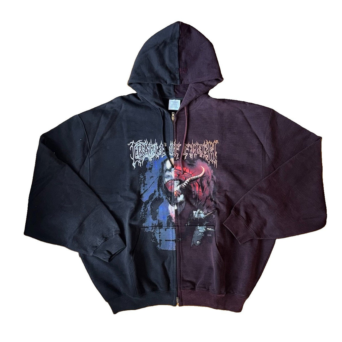 Vetements x Cradle Of Filth Oversized Panned Zip Hoodie, photo 1