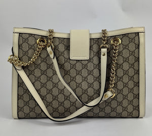 Gucci Padlock GG Supreme Medium Canvas Tote Bag With Gold Hardware, photo 4