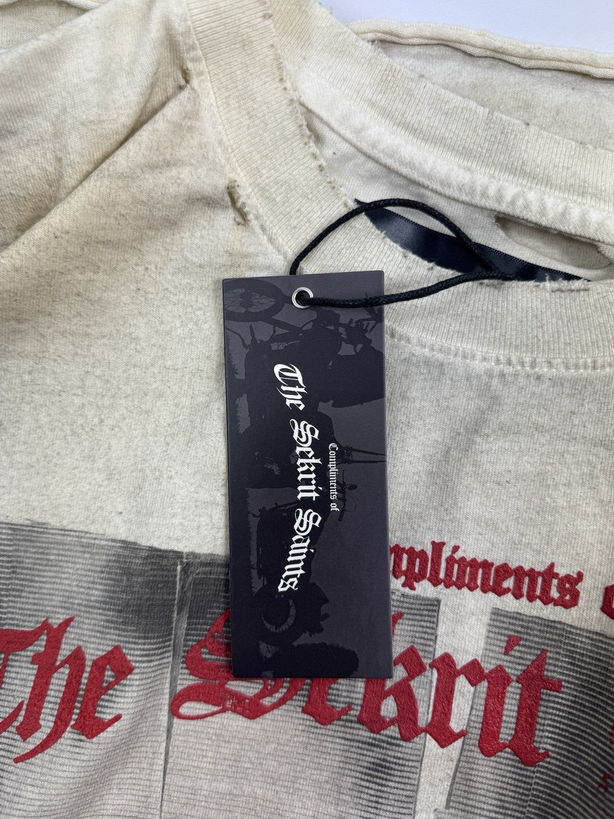 The Sekrit Saint Photo Print Distressed T-Shirt, photo 5