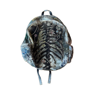 Proleta Re Art 1 of 1 Embellished Embroidered Cotton Large Backpack Bag، الصورة 1