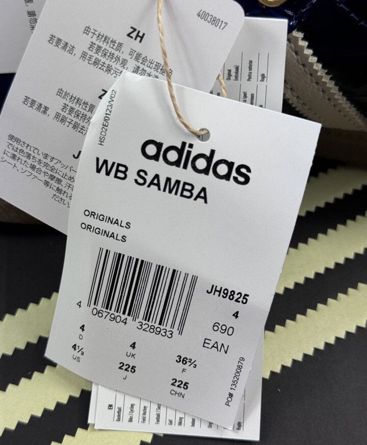 Adidas x Wales Bonner Samba Navy Croc Trainers, photo 13