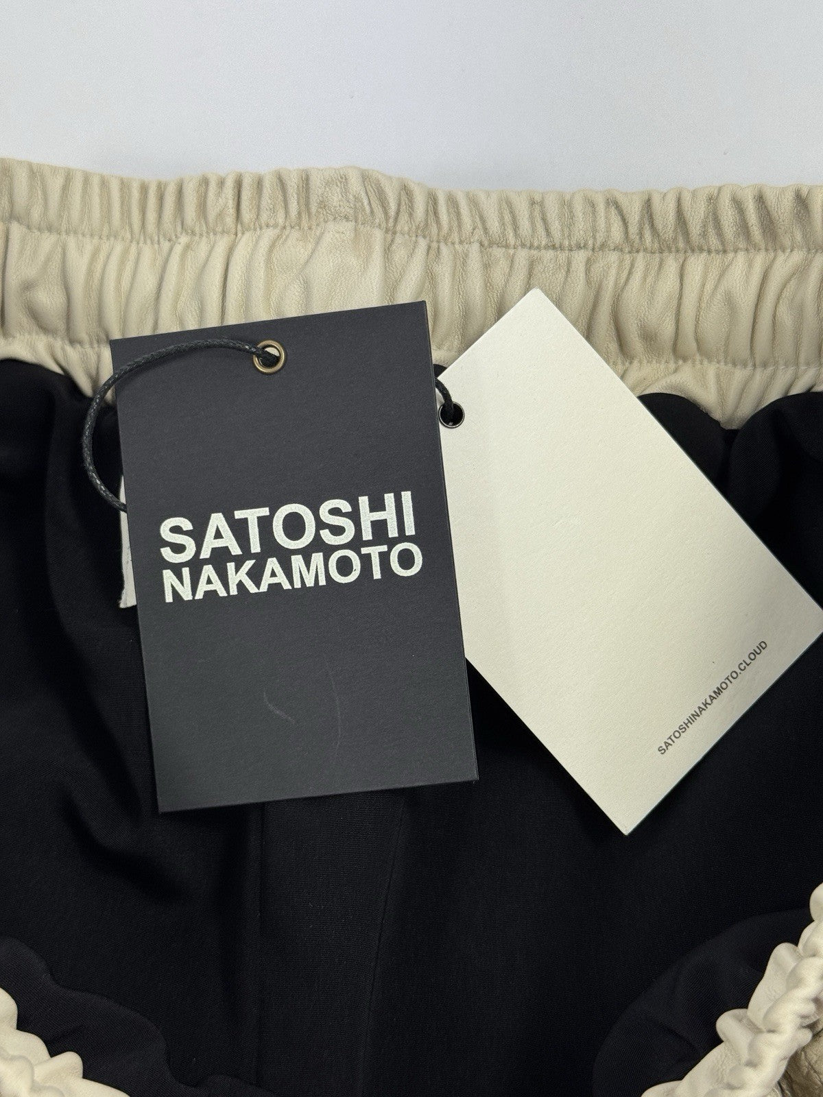 Satoshi Nakamoto Codex Print Leather Pants, photo 6