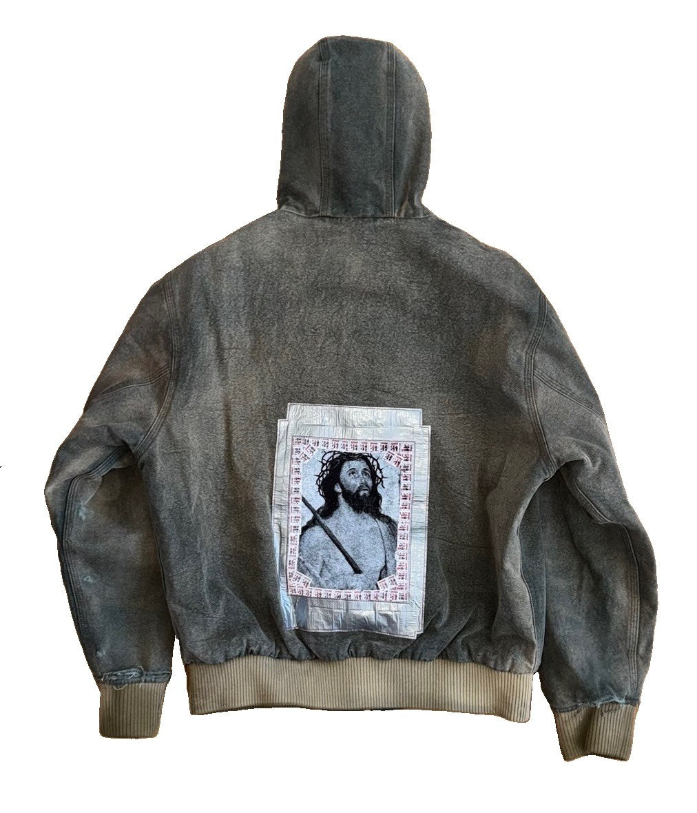 Enfants Riches Deprimes War Started Hooded Work Denim Jacket, photo 2