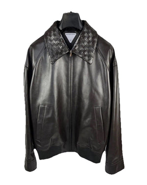 Bottega Veneta Soft Nappa Brown Blouson Jacket، الصورة 1