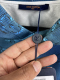 Louis Vuitton x Virgil Abloh Illusion 2054 Blue Hoodie، الصورة 8