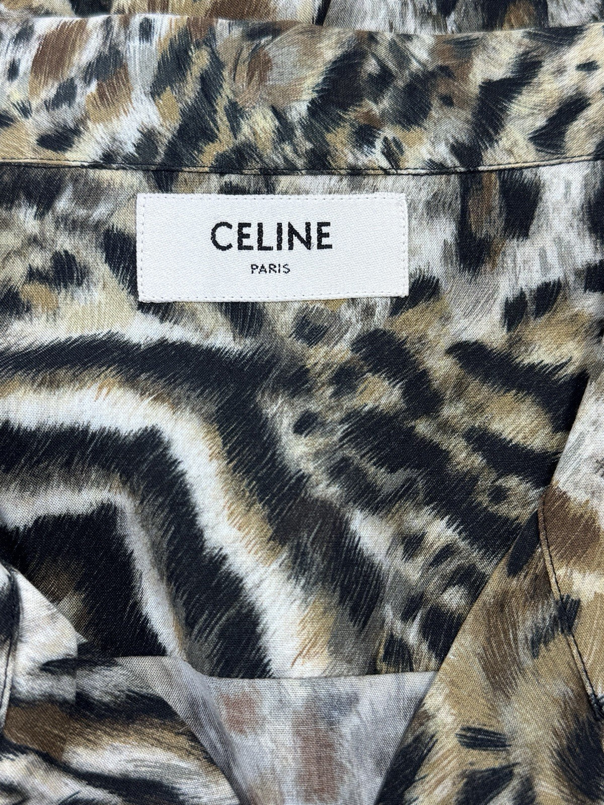 Celine Animal Print Silk Shirt, photo 4