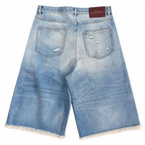 The Sekrit Saint Chopped Distressed Denim Shorts, photo 2