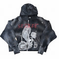 The Sekrit Saint Chopper Girl Paint-Splattered Distressed Hoodie, photo 2