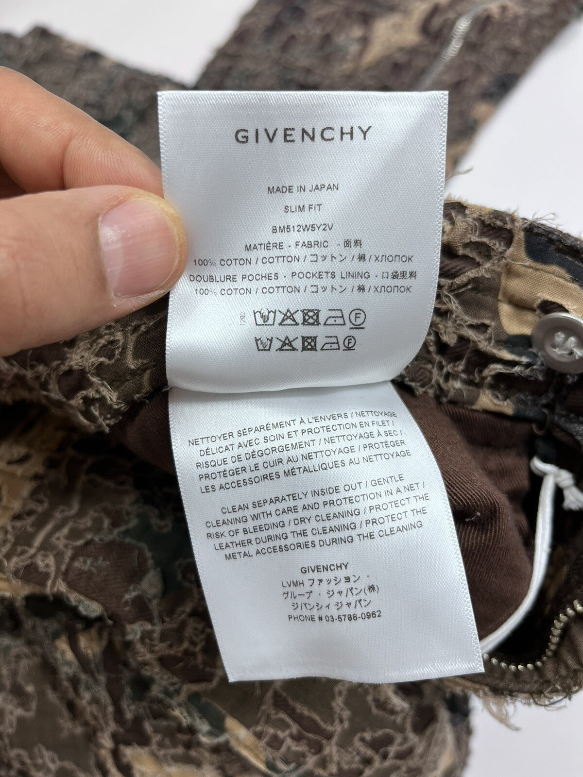 Givenchy Slim-fit Zip Detailed Camouflage Distressed Jeans, photo 5