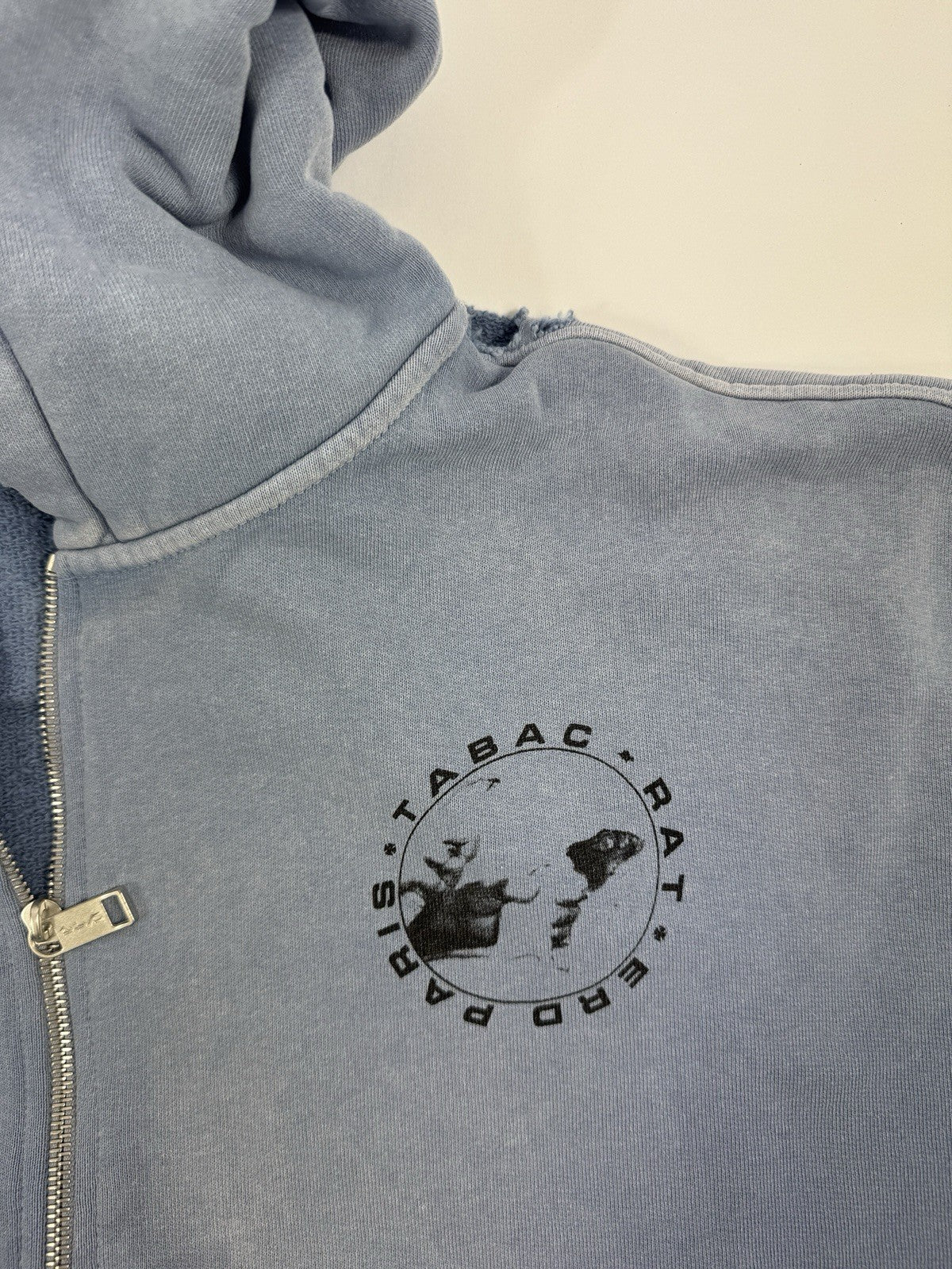 Enfants Riches Deprimes Tabac Rat Distressed Zip Hoodie, photo 4