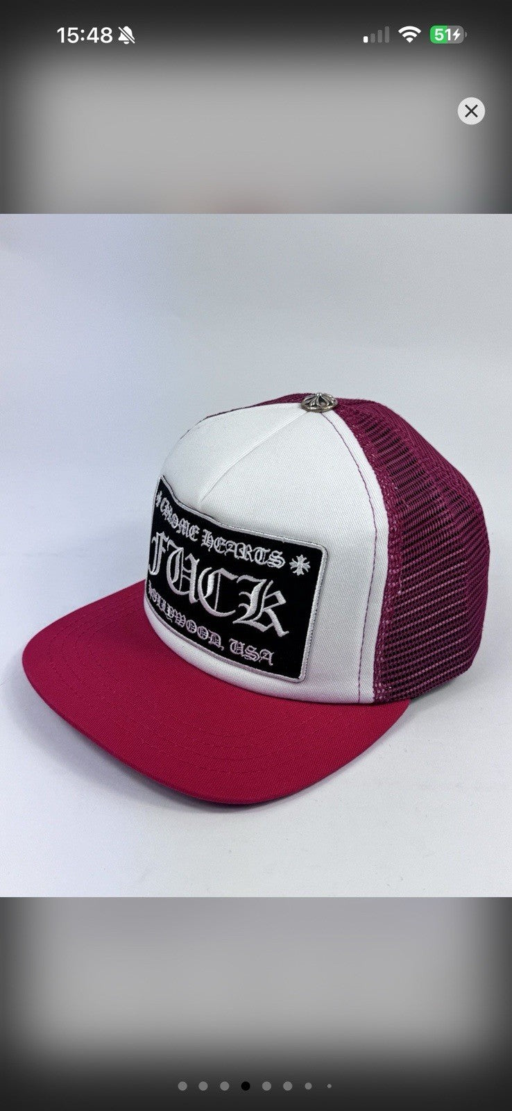 Chrome Hearts F*** Logo Embroidered Trucker Cap, photo 3