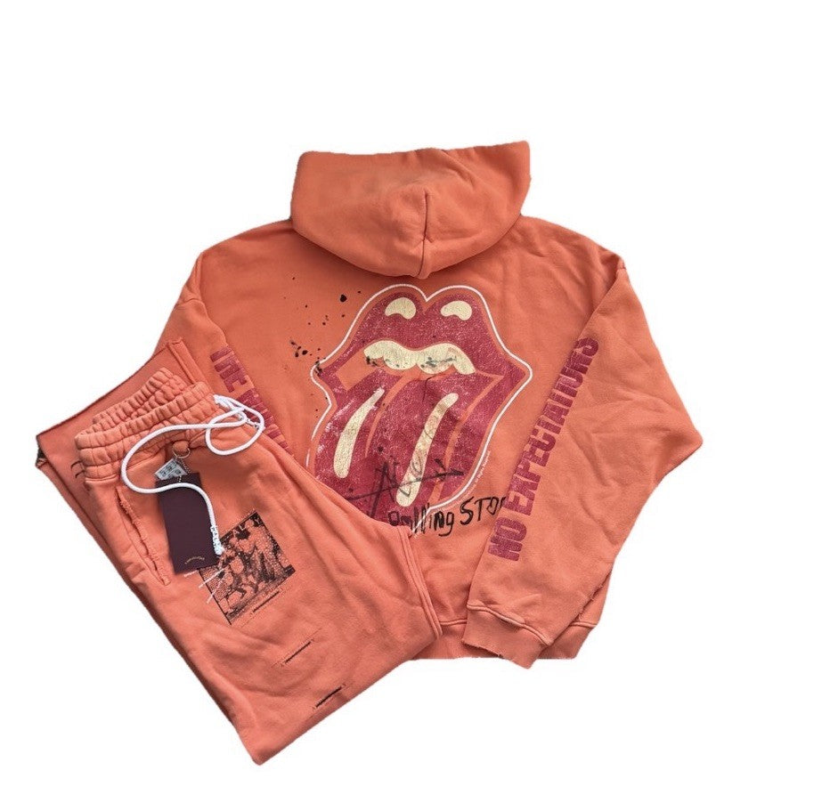 Paly Hollywood Rolling Stones Zip Hoodie And Sweatpants Set, photo 1
