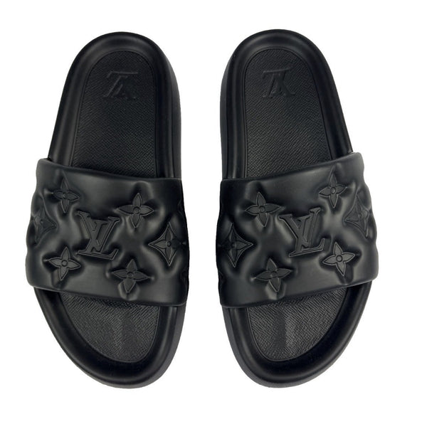 Louis Vuitton Black Waterfront Puffer Mule Slides, photo 1