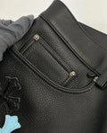 Chrome Hearts 1 of 1 Tiffany Cross Dagger Star Patch Leather Pants（写真9）