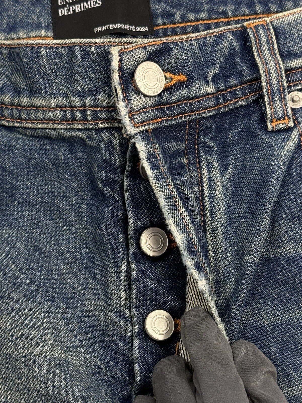 Enfants Riches Deprimes Straight Leg Antic Blue Jeans, photo 6