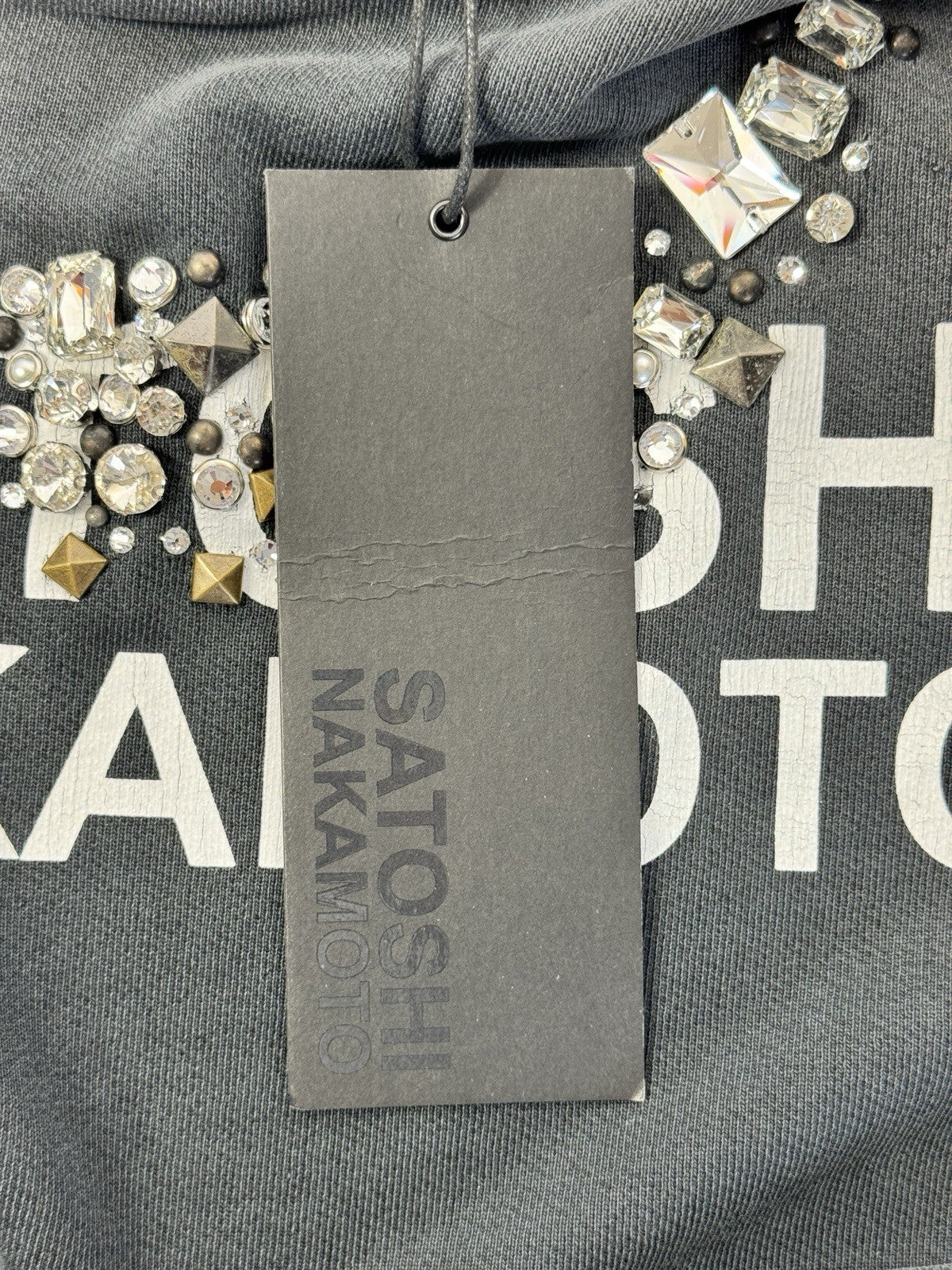 Satoshi Nakamoto Logo Print Embellished Jersey Hoodie, photo 8