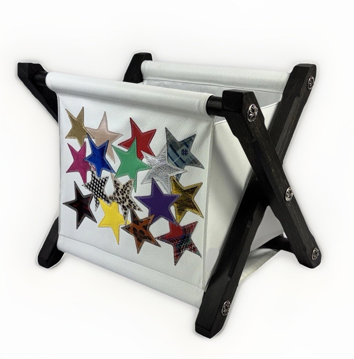 Chrome Hearts Star Patch Work Leather Magazine Holder Crib, photo 2