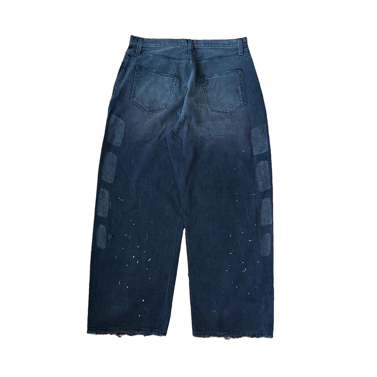 Satoshi Nakamoto Washed Black Baggy Moto Jeans, photo 2