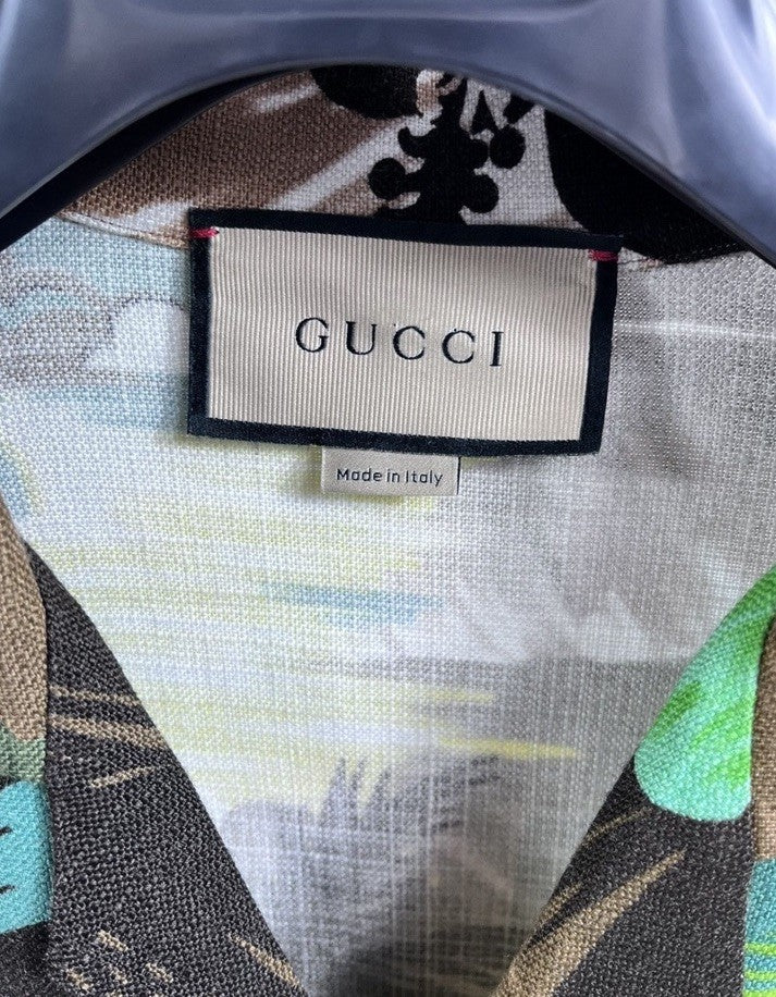 Gucci 2022 "Love Parade" Tropical Print Bowling Shirt, photo 6