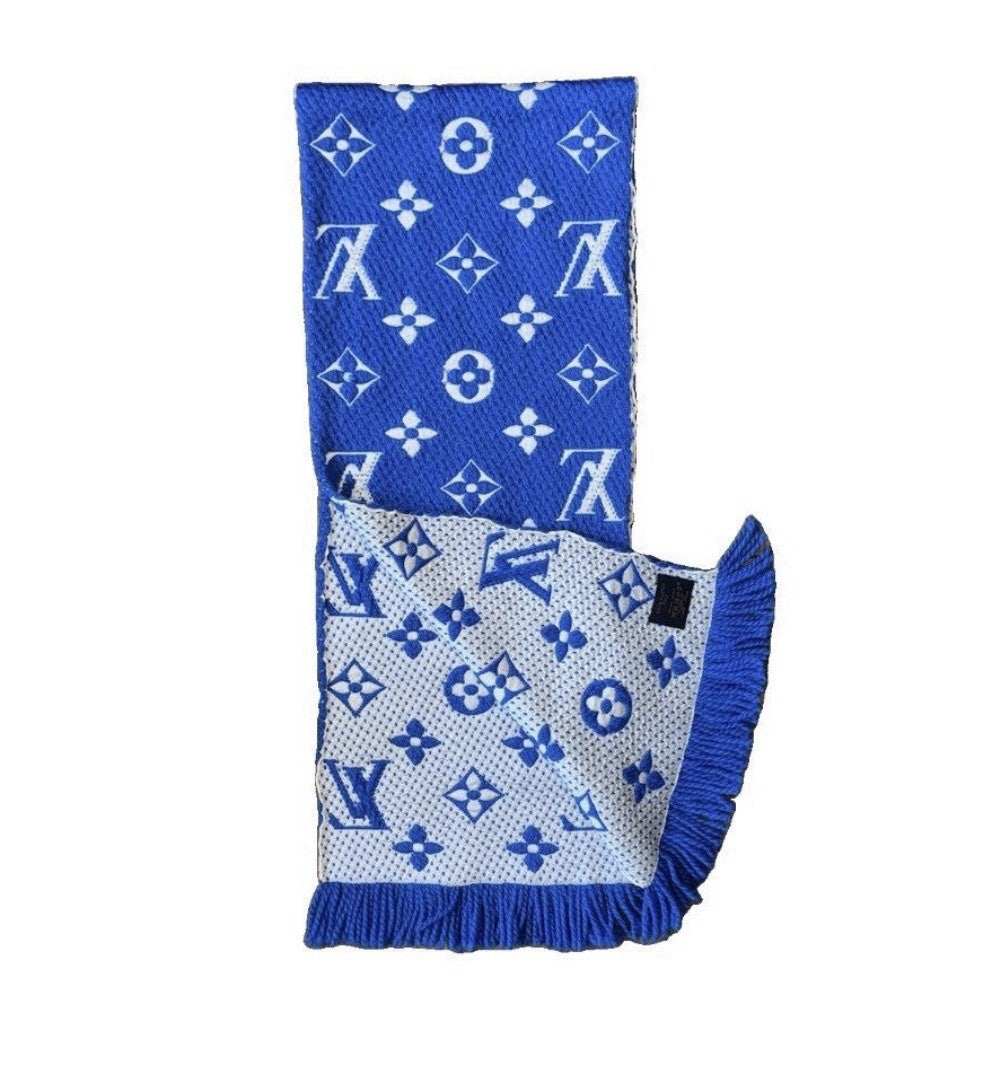 Louis Vuitton Duo Blue Echarpe Logomania Scarf 2018, photo 2