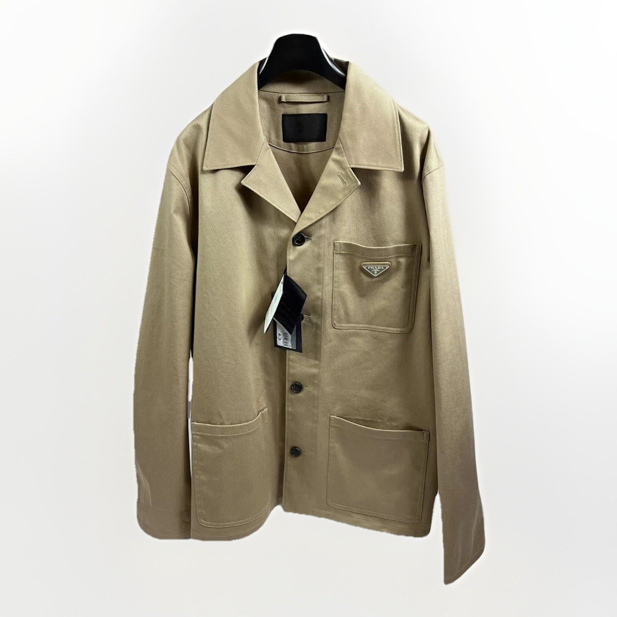 Prada Brown Beige Gabardine Work Jacket, photo 2
