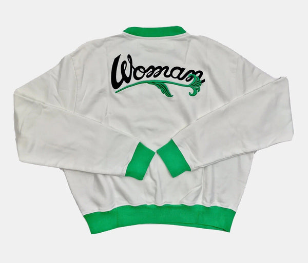Off-white Woman Embroidered White Green Sweatshirt, photo 1