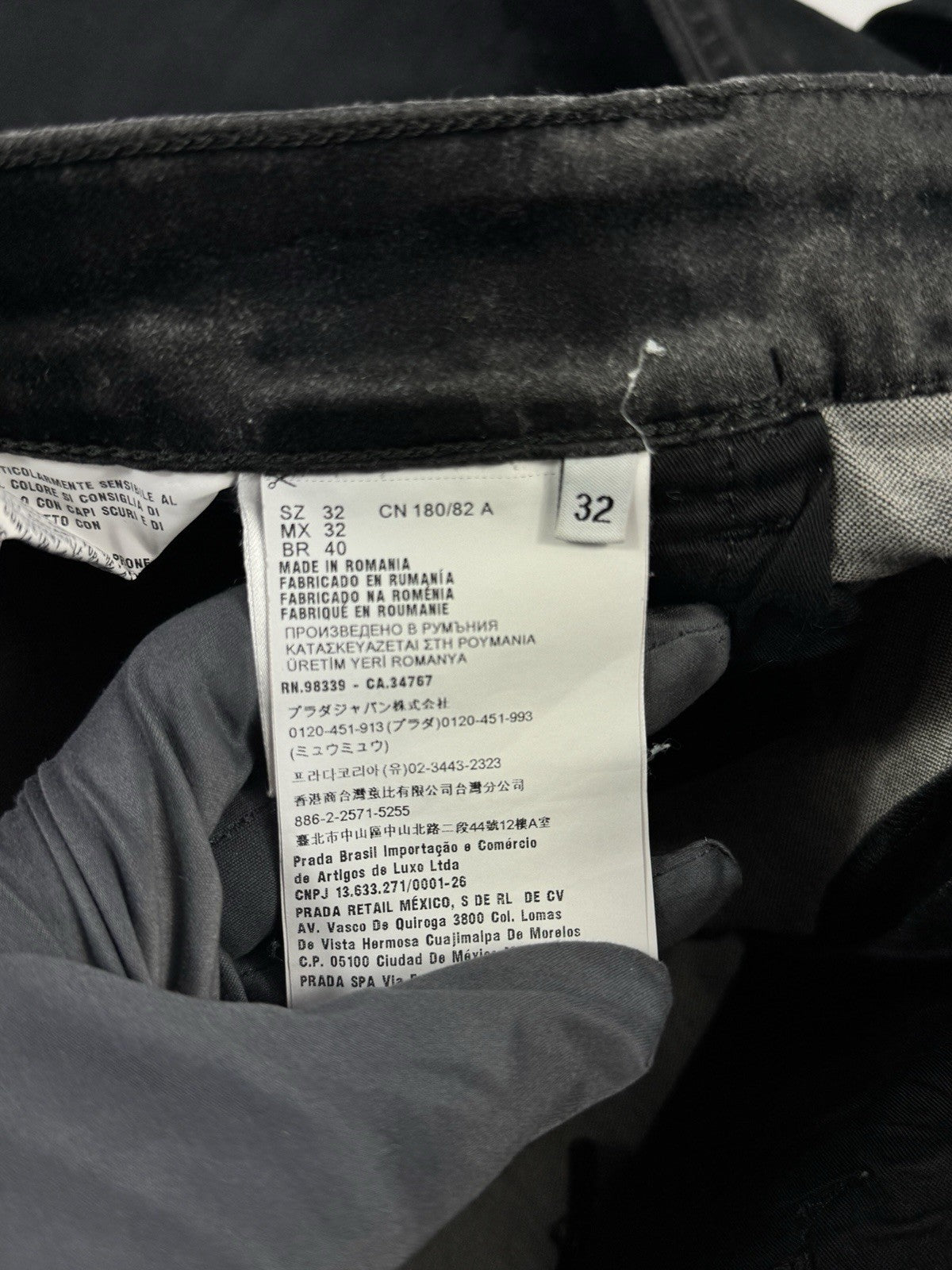 Prada Triangle Logo Velvet Shirt & Trousers, photo 19