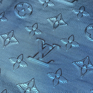 Louis Vuitton x Virgil Abloh Illusion 2054 Blue Hoodie، الصورة 3