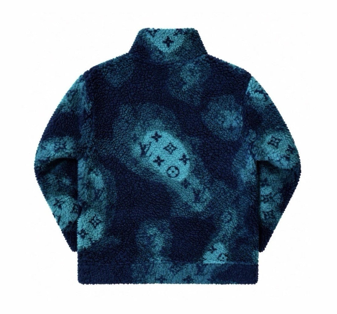 Louis Vuitton x Virgil Abloh Green Logo Print Camouflage Zip Up Fleece, photo 2