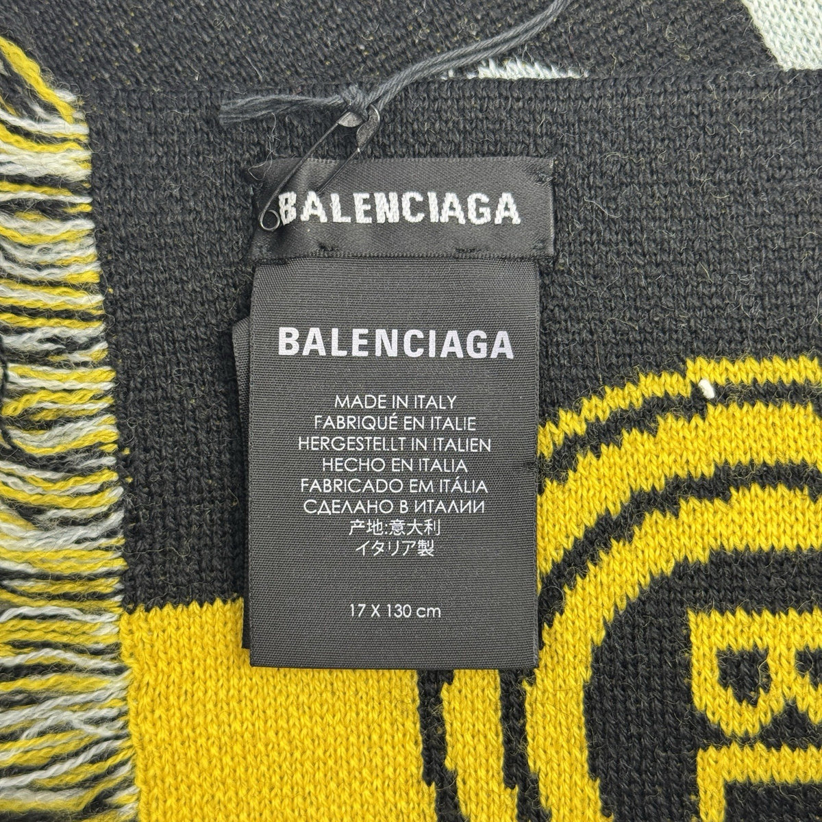 Balenciaga Logo Print Knit Soccer Scarf, photo 4