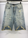 The Sekrit Saint Chopped Distressed Denim Shorts, photo 3