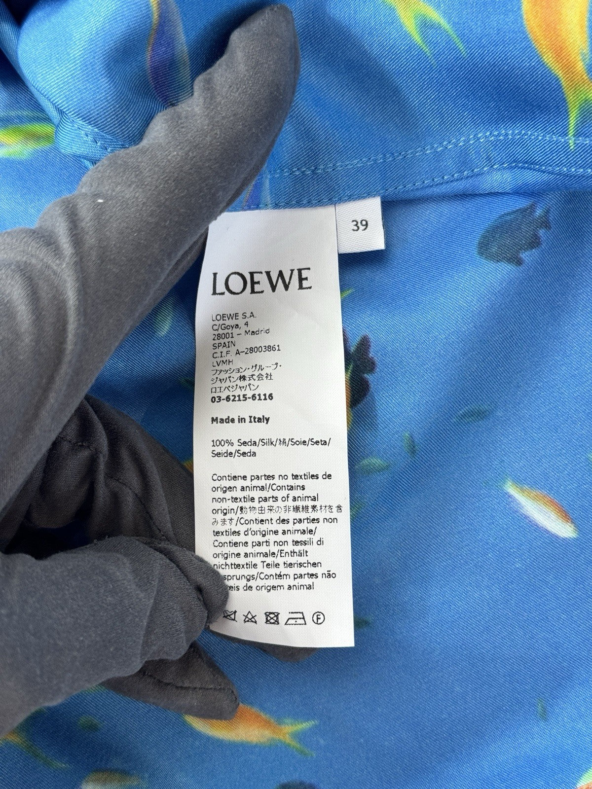 Loewe Aquarium Print Silk Shirt, photo 6