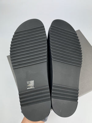 Rick Owens Black Leather Slip on Mules، الصورة 5