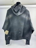 The Sekrit Saint Chopper Girl Paint-Splattered Distressed Hoodie, photo 4