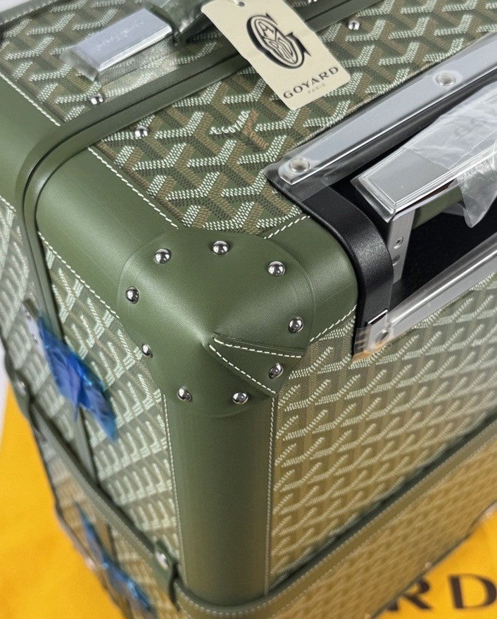 Goyard Limited Edition Hand Painted Numbered Bourget PM Cabin Trolley Suitcase, photo 10