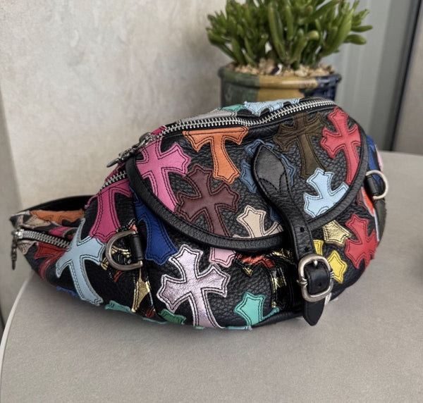 Chrome Hearts Multicolour Cross Patch Snat Medium Waist Bag, photo 2