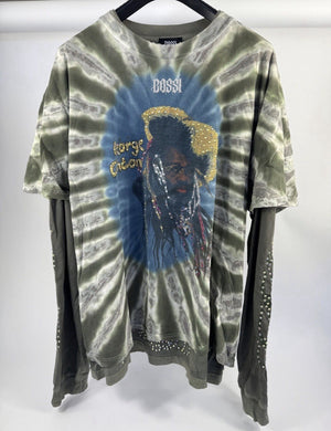 Bossi 1 of 1 George Clinton Rhinestone Double Layered T-Shirt، الصورة 8