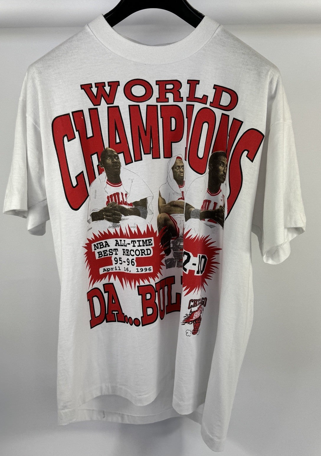 Vintage Chicago Bulls NBA World Champions 1995 T-Shirt, photo 2