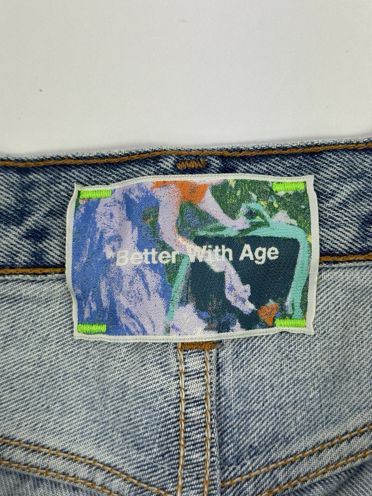 Better With Age Gentlemen’s Triple Wide Long Denim Shorts, photo 8