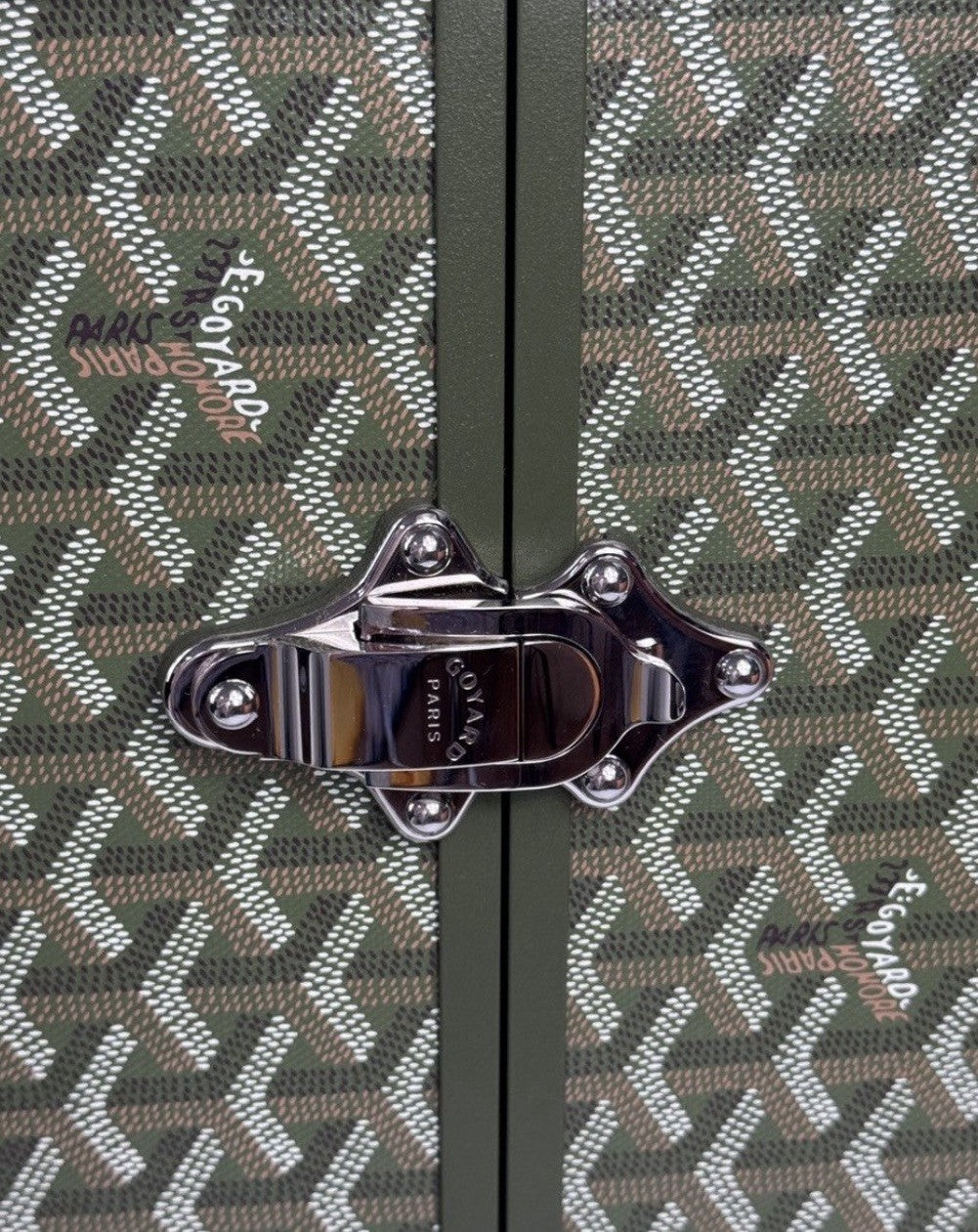 Goyard Limited Edition Hand Painted Numbered Bourget PM Cabin Trolley Suitcase, photo 11